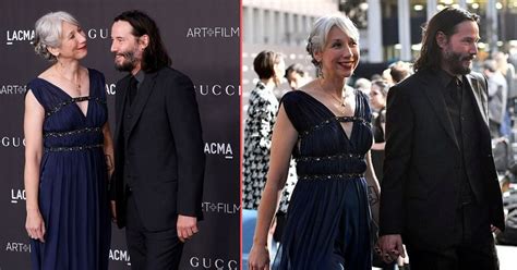 55 year old keanu reeves made first public appearance with girlfriend
