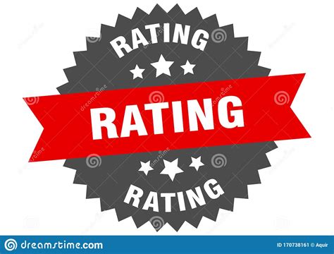 rating sign rating circular band label rating sticker stock vector illustration  sign