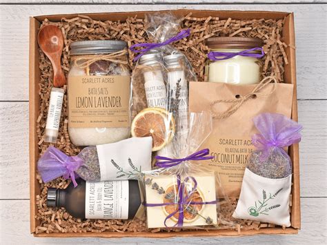lavender spa gift box gift baskets  women relaxation gift box