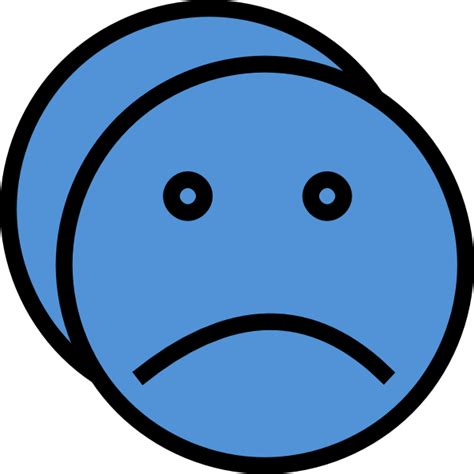 blue sad face clip art  clkercom vector clip art  royalty