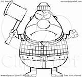 Lumberjack Coloring Pages Angry Chubby Female Clipart Cartoon Male Outlined Vector Portfolio Cory Thoman Getcolorings Getdrawings sketch template