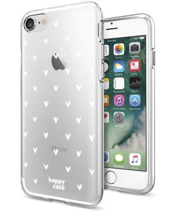 happycase apple iphone  flexibel tpu hoesje hartjes print gsmpuntnl