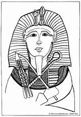 Pharaoh Coloring Pharao Pages Egyptian Color Printable Popular Edupics sketch template