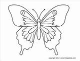 Butterfly Printable Butterflies Coloring Templates Pages Large Template Firstpalette Shape Crafts Choose Board Patterns sketch template