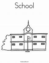 Coloring School Building University Pages Library Clipart Collection sketch template