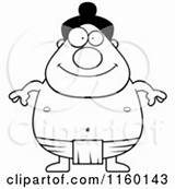 Sumo Wrestler Coloring Thoman Cory Clipart Crouching Guy Royalty Illustrations Illustration Template Tough Ray Background Clipartof Chubby sketch template