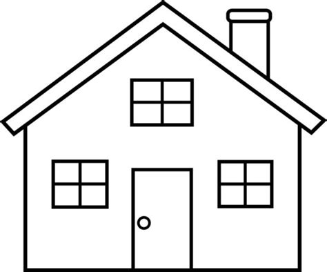 simple house drawing clipart