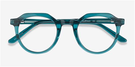 Mikoto Geometric Teal Full Rim Eyeglasses Eyebuydirect