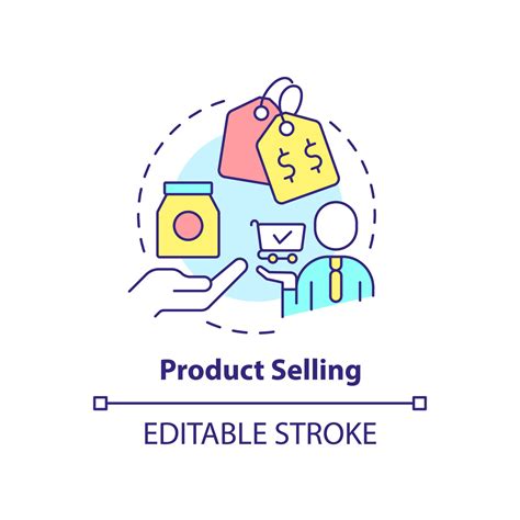 product selling concept icon marketing strategy abstract idea thin