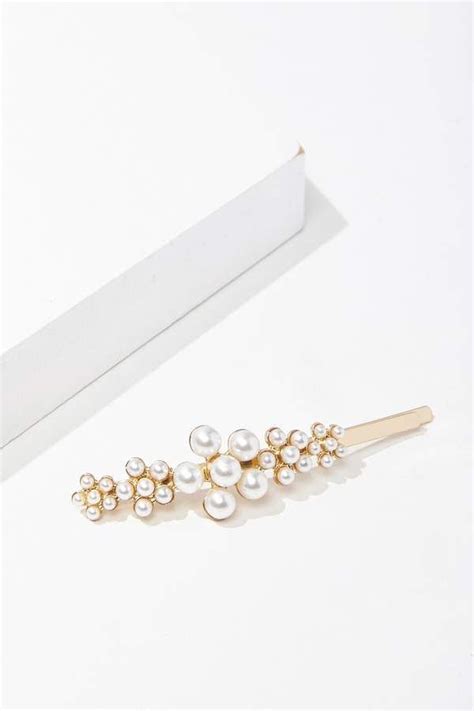 Forever 21 Faux Pearl Bobby Pin Brincos