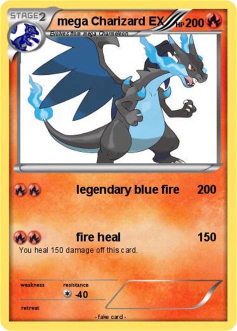 Pokémon Mega Charizard Ex 12 12 Legendary Blue Fire My