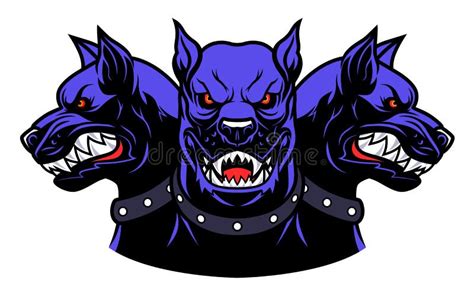 cerberus heads stock vector illustration  hellhound