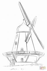 Windmill Coloring Draw Dutch Drawing Pages Step Windmühle Ausmalbild Printable Tutorials Ausmalbilder Holländische Zeichnen Getdrawings Easy Zeichnung Skizzen Bleistift Line sketch template