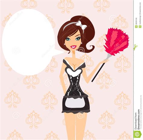 sexy pinup style french maid royalty free stock images
