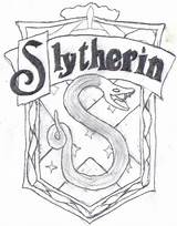 Slytherin Crest sketch template