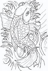 Koi Japanese Tattoo Fish Flash Coloring Pages Drawing Adult Deviantart Designs Adults Ink Mark Visit Sheets Getdrawings Choose Board Drawings sketch template