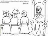 Coloring Shadrach Abednego Meshach Peoples sketch template