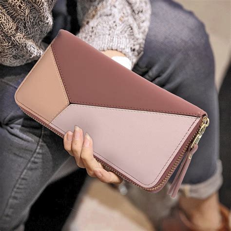 wholesale pink womens zip  purse wallet agp