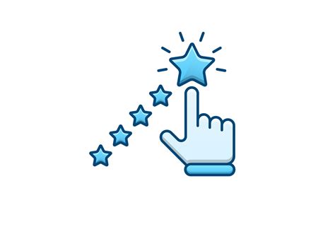 rating icon  stars blue graphic  backdesign creative fabrica