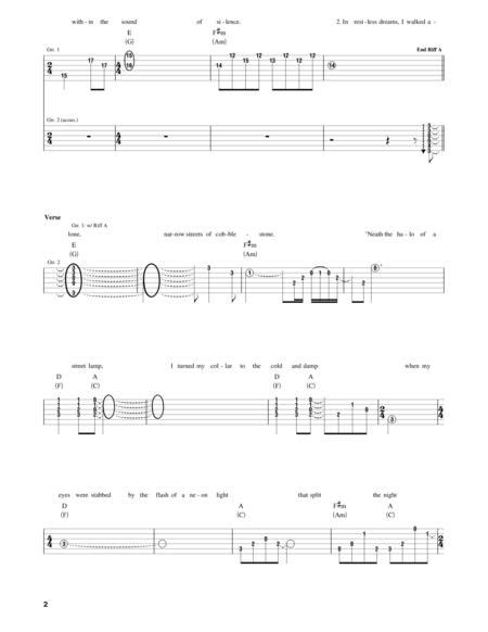 The Sound Of Silence By Disturbed Paul Simon Digital Sheet Music For