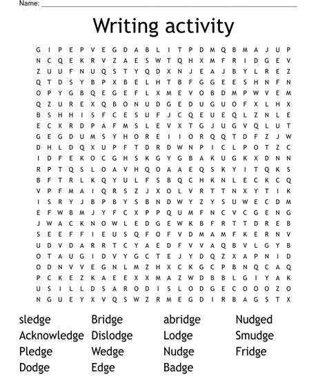 writing activity word search wordmint