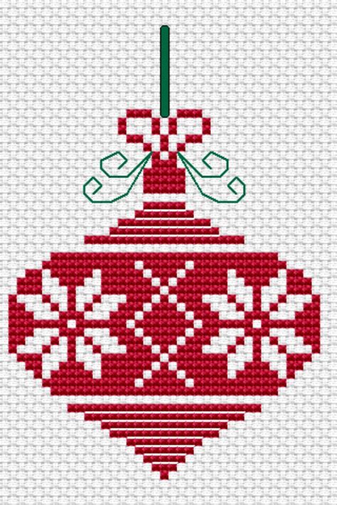 printable christmas ornament cross stitch patterns
