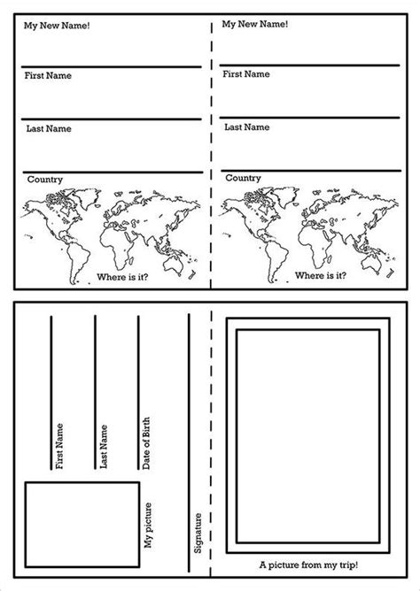 passport template   word  psd illustrator format