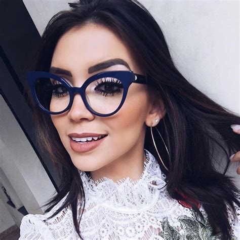 qpeclou 2017 new ladies vintage sexy cat eye optical glasses frame