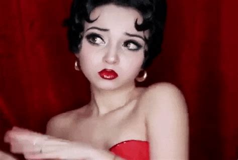 woman transforms herself into betty boop boing boing