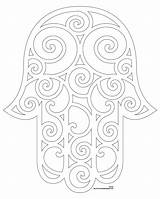 Hamsa Coloring Hand Embroidery Patterns Template Eye Printable Without Pattern Color Paste Eat Don Colorear Colorier Bead sketch template