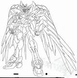 Gundam Coloring Wing Zero Pages Custom sketch template