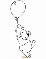 Balloon Pooh Winnie Coloring Pages Drawings Floating Easy Disney Tattoo Baby Tattoos Colouring Choose Board sketch template