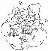 Coloring Angel Pages Baby Precious Moments Guardian Christmas Taking Care Printable Characters Sleeping Color Colorear Para Kids Drawing Drawings Getcolorings sketch template