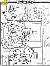 Coloring Nativity Pages Crayola Manger Print sketch template