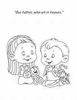 Prayer Coloring Lords Father Heaven Pages Fathe Lord Color Getcolorings Catholic Who Template Sketch Printable sketch template