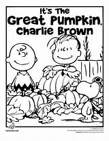 Coloring Charlie Brown Pages Halloween Pumpkin Great Peanuts Thanksgiving Color Snoopy Printable Kids Its Fall Adults Christmas Clipart Print Sheets sketch template