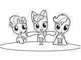 Pony Coloring Little Pages Friendship Printable Kids sketch template