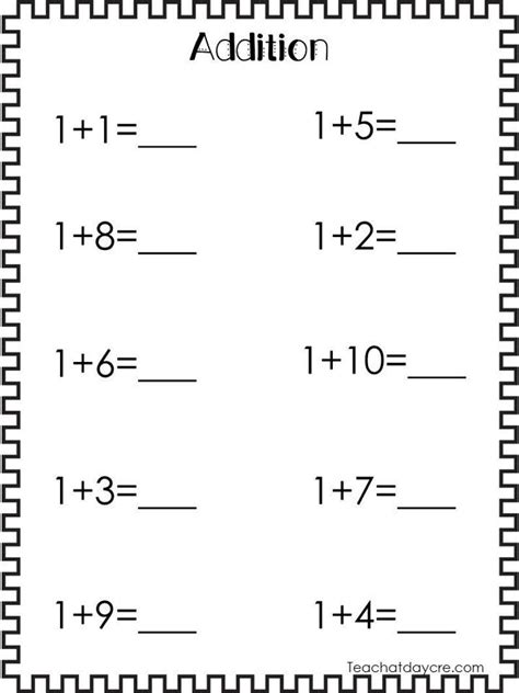 printable addition worksheets numbers   preschool st etsy uk