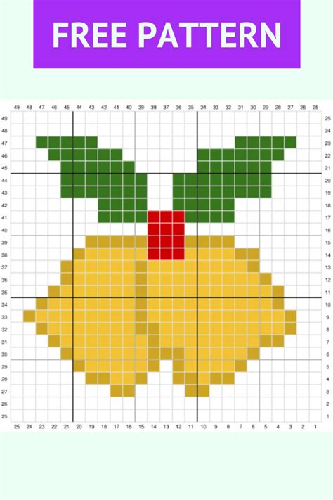 crochet christmas jingle bells cc pattern graph lovable loops