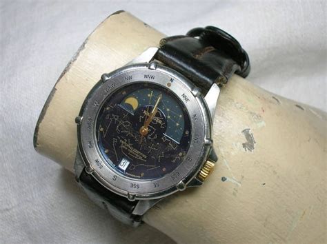 krieger swiss  lunar chronometer rare blue celestial dial