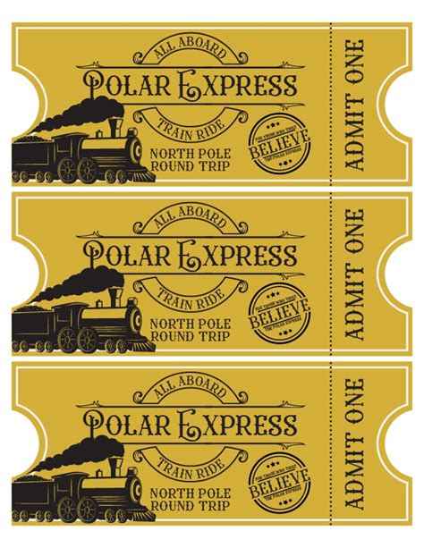 printable polar express train