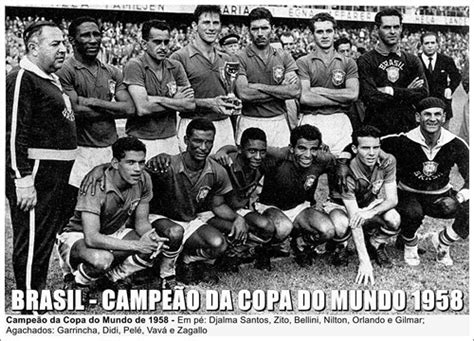 Poster Da Seleção Brasileira Campeão Da Copa Do Mundo 1958 R 24 90
