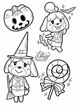Coloring Pages Crossing Animal Freebies Halloween sketch template