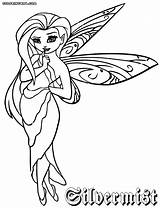 Silvermist Coloring Pages Fairy sketch template