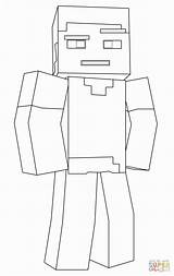 Steve Colouring sketch template