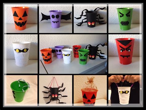 Vasos Decorativos Con Diseños Propios De La Fiesta De Halloween