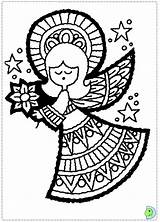 Coloring Angel Dinokids Christmas Colouring Close Print sketch template