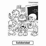 Solidaridad Valores Colorear Valor sketch template