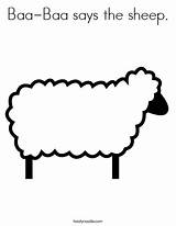 Sheep Coloring Baa Worksheet Kids Outline Pages Shepherd Jesus Follow Says Clipart Will Lord Twistynoodle Print Preschool Worksheets Crafts Activity sketch template