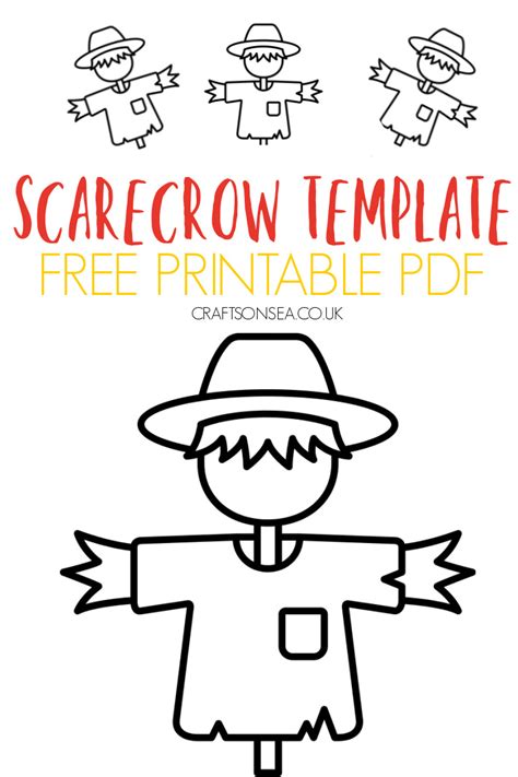printable paper scarecrow template  printable templates